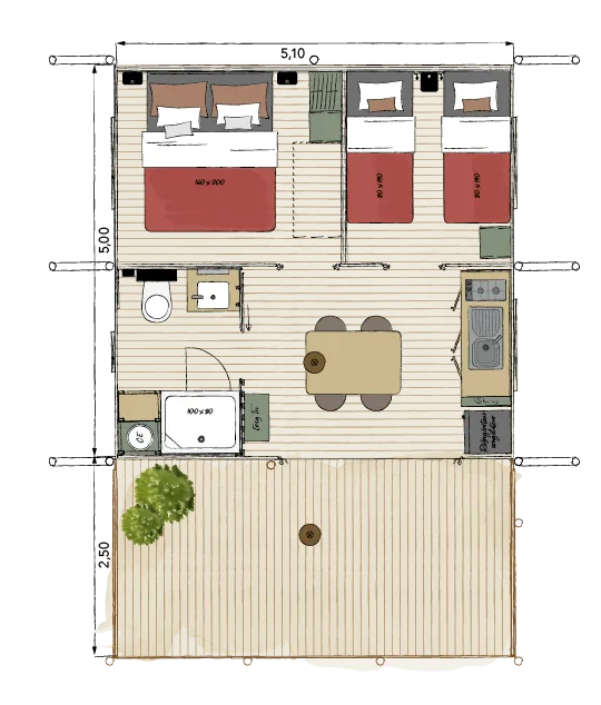 Lodge Vacanziera (Gamme Supérieure) - Dimanche/Dimanche -