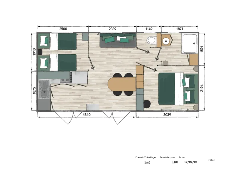 Mobil-Home Arradicata (Gamme Supérieure) - Samedi/Samedi -