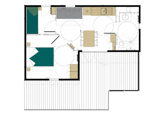 Location - Chalet Des Ayes Pmr - image n°3 - Camping Les 7 Laux