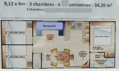 Mobil home [new] - 3 bedrooms -