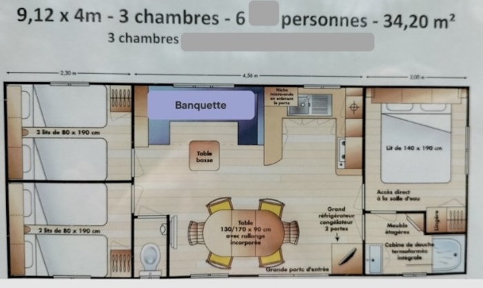 Mobil Home [Nouveau] - 3 Chambres -