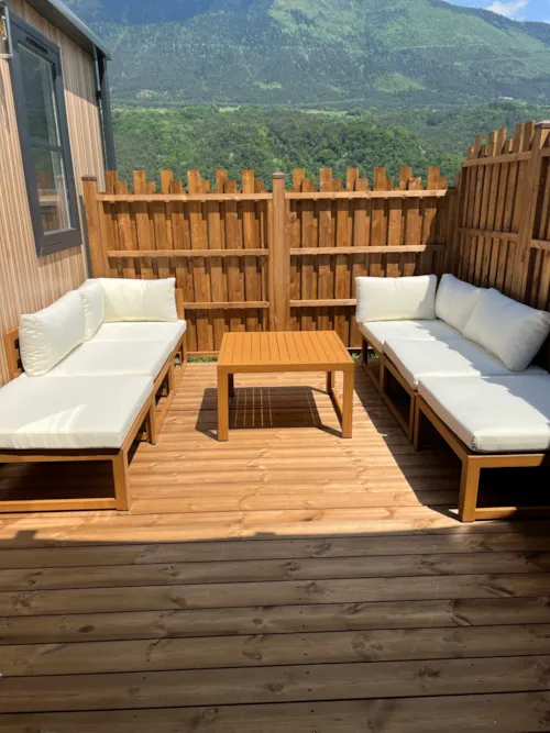 Location - Mobil Home Côté Jardin Grand Confort Proche Lac, Privatif  3 Chambres, 2 Salles D'eau - image n°4 - Camping D'Herbelon