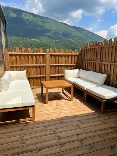 Mietunterkunft - Mobilheim Côté Jardin Grand Confort Am Seeufer, 3 Schlafzimmer, 2 Badezimmer - image n°8 - Camping D'Herbelon