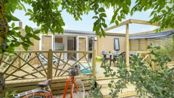 Mietunterkunft - Mobilheim 2 Schlafzimmer Premium - Camping Sandaya Le Carbonnier