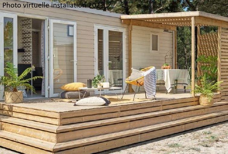 Huuraccommodatie - Family Luxe Premium 30M² - Jacuzzi - Airconditioning + Tv - Met Lakens - Camping Koawa Le Bontemps
