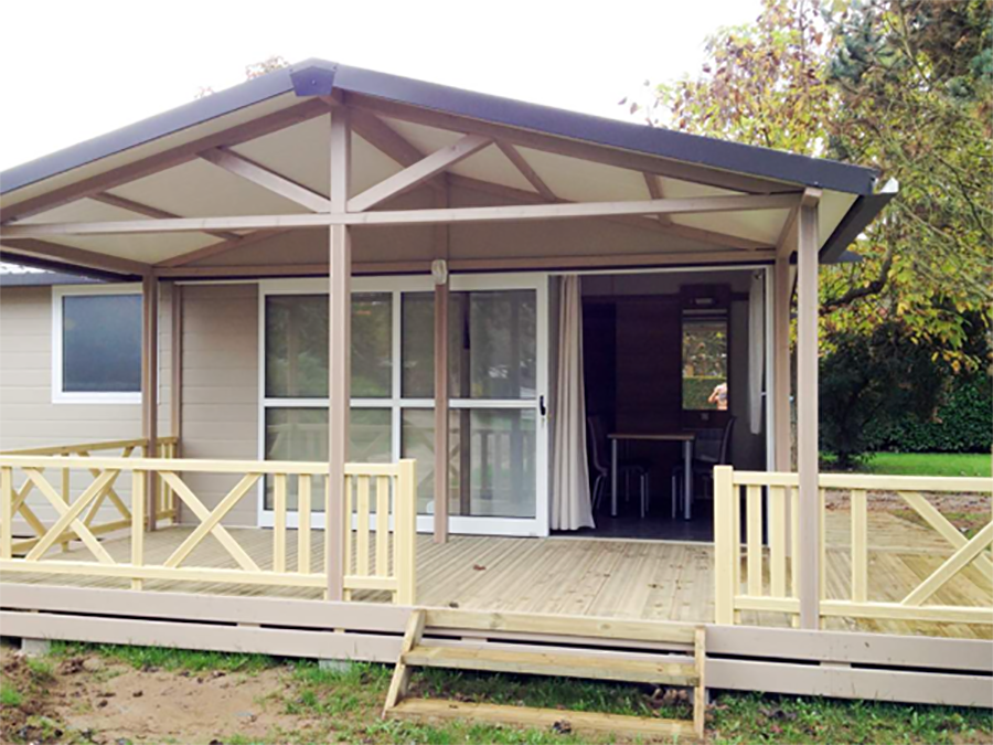 Huuraccommodatie - Pavillon Confort Chalet - Voor Mindervaliden - Airconditionning - Tv - Lv - Camping Koawa Le Bontemps