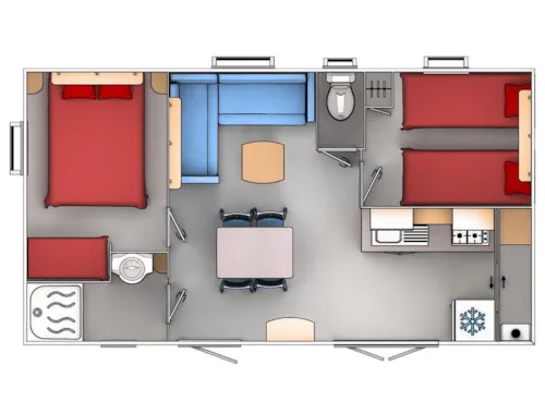 Mietunterkunft - Mobilheim Ciela Confort - 2  Zimmer - image n°10 - Camping Le Bontemps