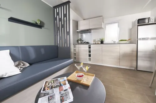 Mietunterkunft - Mobilheim Ciela Privilège - 2 Schlafzimmer - 2 Bäder - Geschirrspüler, Grill - image n°3 - Camping Le Bontemps