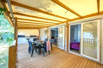 Mietunterkunft - Mobilheim Ciela Privilège – 2 Schlafzimmer - 2 Badezimmer - Grill - Camping Le Bontemps