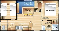 Locatif - Mobile home SUN Top TV 26m² - Capfun - Camping Caravaneige L'Oursière