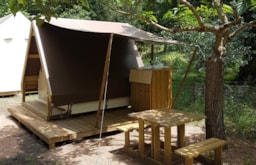 Location - Tente Ecolodge - 9 M² - - Camping La Vallée