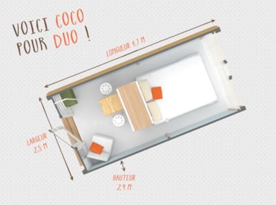L'Aventure DUO (No water, 1 bedroom, 11 m²) ????