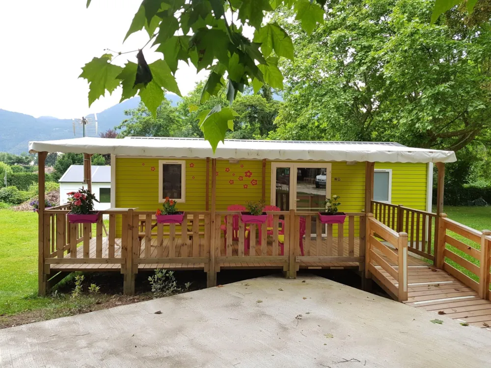Location - Mobil-Home - Personnes À Mobilité Réduite (2 Chambres, 34 M²)-Climatisé-Proche Accueil ♿ - Camping Le Bois de Cornage