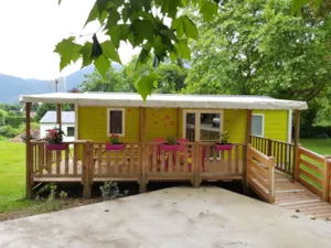 Locatif - Stacaravan - Personen met beperkte mobiliteit (2 slaapkamers, 34 m²) - Airconditioning - Dicht bij de receptie ♿ - Camping Le Bois de Cornage