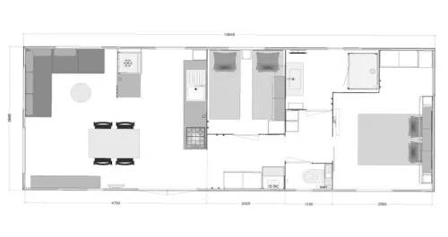 Accommodation - Le Paradis (2 Bedrooms, 40 M², Air-Conditioned) ✨✨✨ - image n°6 - Camping Le Bois de Cornage