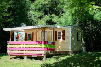 Mietunterkunft - Le Bonheur (2 Zimmers, 29 M², Klimatisiert) 💛💛💛💛 - Camping Le Bois de Cornage