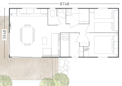Le Grand-Bonheur (3 bedrooms, 36 m², air-conditioned) ????????????