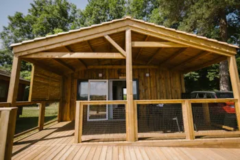 Location - Chalet "Le Cerf" 2 Chambres - Camping Sérendipité 