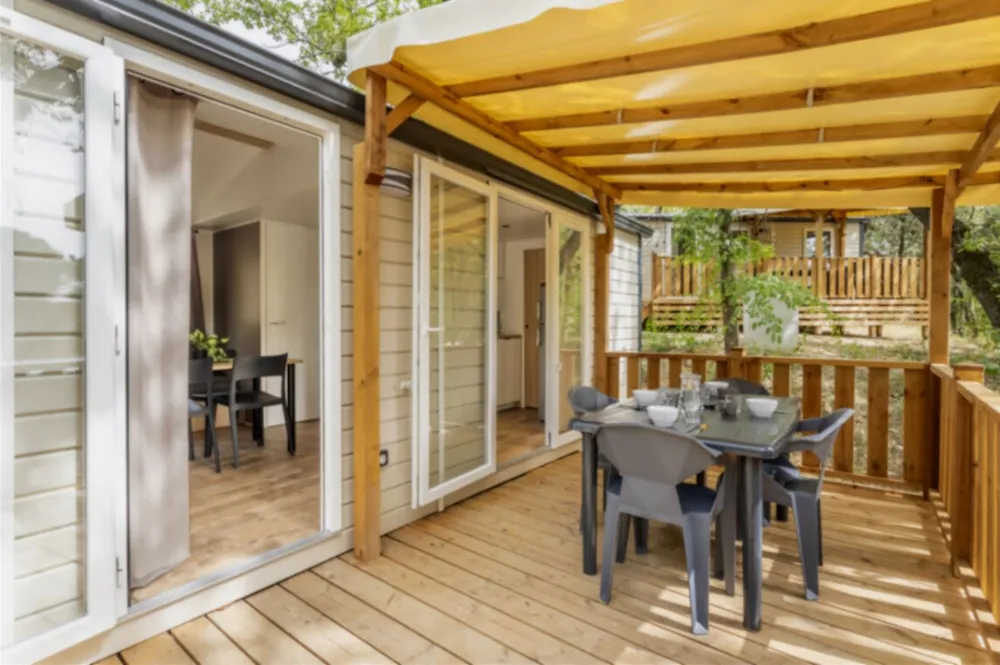 Mietunterkunft - Mobilheim Confort+ 2 Schlafzimmer - Camping Paradis La Baie de Ploemeur