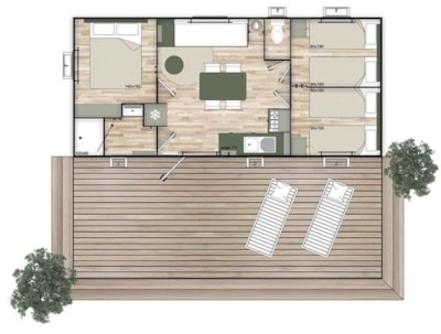 Mobile-home Confort 3 bedrooms