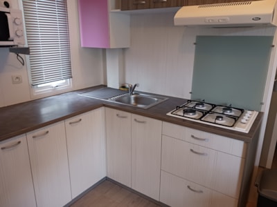 Mobile-home 30 m² , 3 bedrooms, Air co, 18 m² terrace