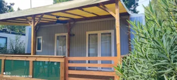 Location - Mobil-Home 2 Chambres , Tv , Clim , Terrasse Couverte -  Sun & Sea - Camping Le Bosc