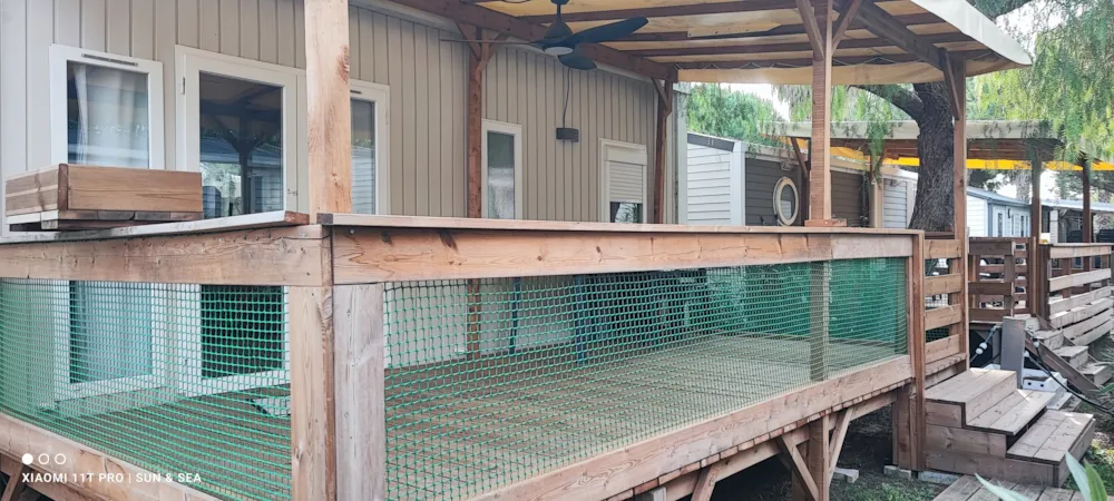 Location - Mobil-Home 30 M² 3 Chambre, Climatisé , Terrasse De 18 M² -  Sun & Sea - Camping Le Bosc