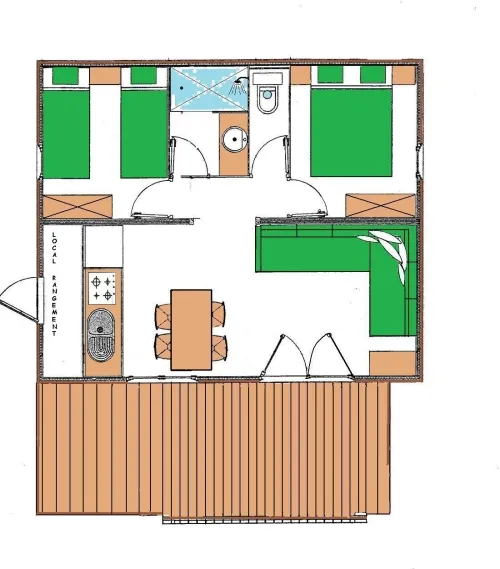 Location - Gamme Découverte - Chalet Bellecote 35M² 2 Chambres + Terrasse 12M² - image n°10 - Camping Les Lanchettes