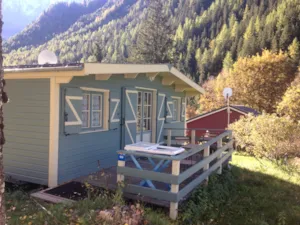  - Gamme Découverte - Chalet Beaufortain 29m² 2 slaapkamers + terras 12m² - Camping Les Lanchettes