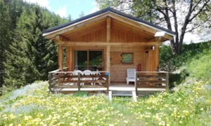  - Gamme Authentique - Chalet Ponthurin 35m² 2 slaapkamers + terras 15m² - Camping Les Lanchettes