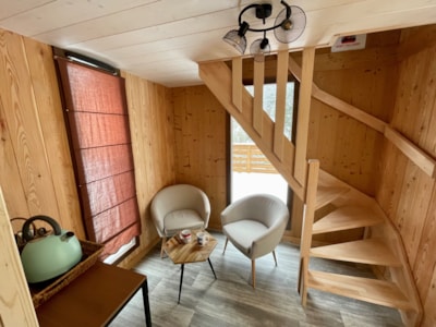 Gamme Chrystal - Chalet le Nid 20 m² - 1 bedroom, lounge area, bathroom - terrace 15 m²