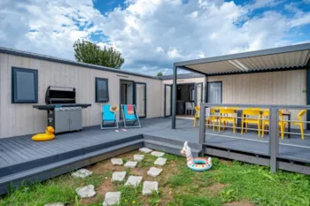 Mietunterkunft - Mobilheim Tribu Villa Top Presta - 77 M² - 4 Schlafzimmer - Clico Chic - Camping Les Chevaliers