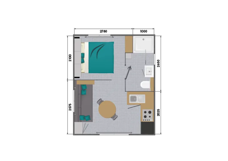 Mobil-Home Confort - 1 Chambre - D