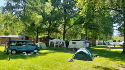 Pitch: Vehicle + Tent or Vehicle + Caravan - with electricity -