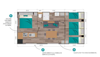 Lodge - 34m² - 3 bedrooms