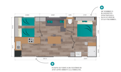Lodge - 30m² - 2 bedrooms