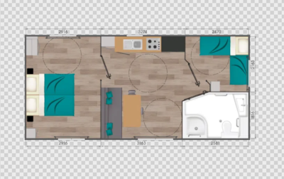 Lodge - 34m² - 2 bedrooms (PRM)