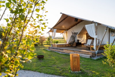 Glamping Tent with Bathroom & TUB, 54m2