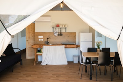 Glamping Tent with Bathroom & TUB, 54m2