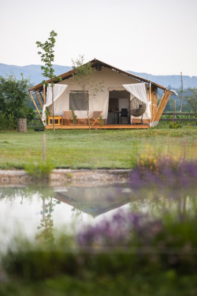 Glamping Tent with Bathroom & TUB, 54m2