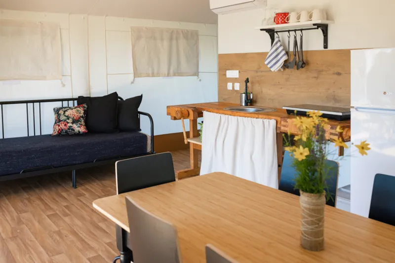 Tente Glamping Avec Salle De Bain Et Baignoire, 54M2