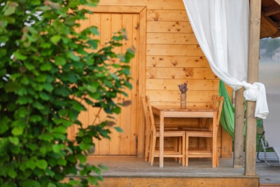 Wooden house HIS, 22m² - Private Toilet, Sink & Outdoor Tub