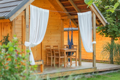 Wooden house HIS, 22m² - Private Toilet, Sink & Outdoor Tub