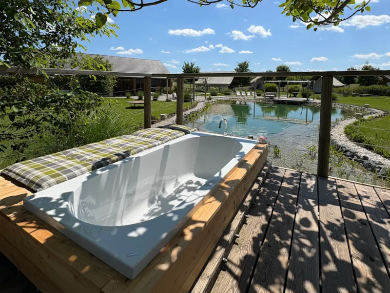 Tente Glamping, Toilettes Privées, Évier & Baignoire Extérieure 15M²