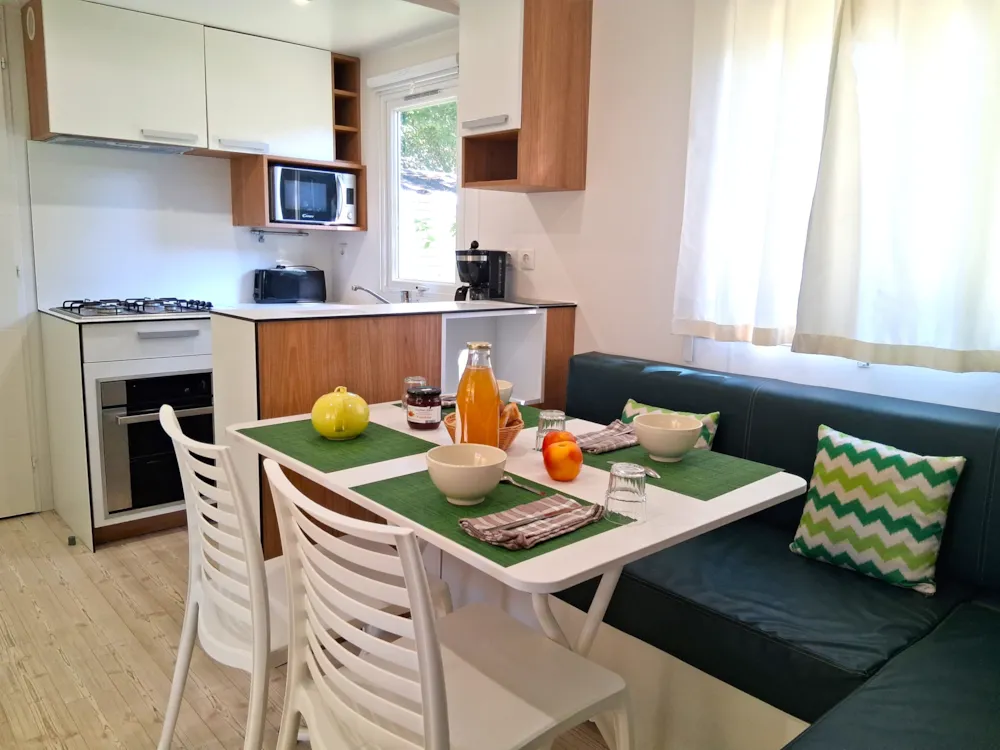 Location - Mobil-Home Privilège - 26M² - 2 Chambres - Climatisé - Camping Vert Lavande