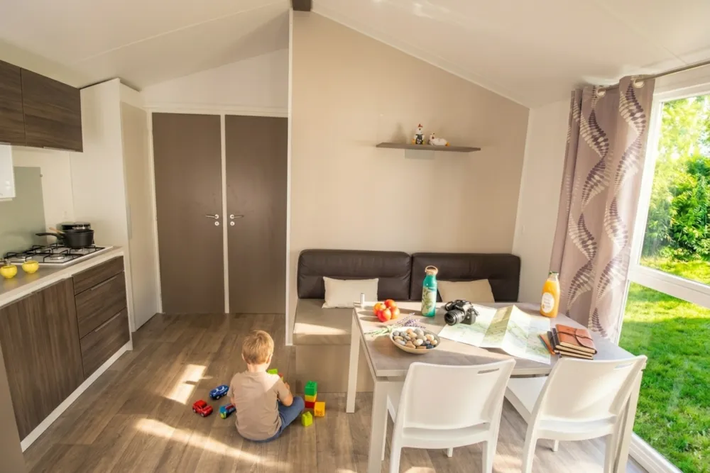 Location - Mobil Home Confort - 30M² - 2 Chambres - Climatisé - Camping Vert Lavande