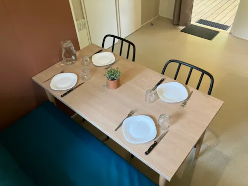Mietunterkunft - Mobilheim Mit Klimaanlage – 28 M² – 2 Schlafzimmer - image n°4 - Camping de PEYROCHE