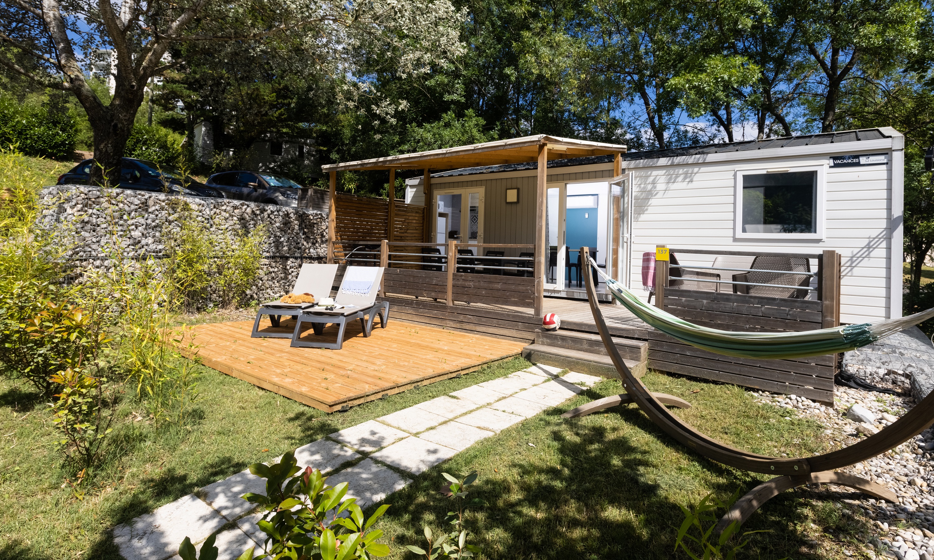 Location - Mobil-Home Privilège Or 34M² 3Ch. - 6Pers. - Clim - Ardèche Camping