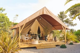 Location - Tente Wood ** |  5Pers. ( 4 Adultes Maximum) - Camping Sandaya Les Jardins de Privas