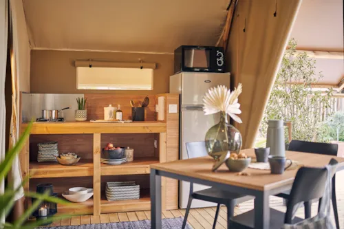 Location - Tente Wood ** | ( 4 Adultes Maximum) - image n°2 - Camping Sandaya Les Jardins de Privas